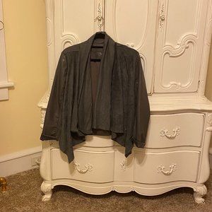 Blank NYC Grey leather cropped jacket